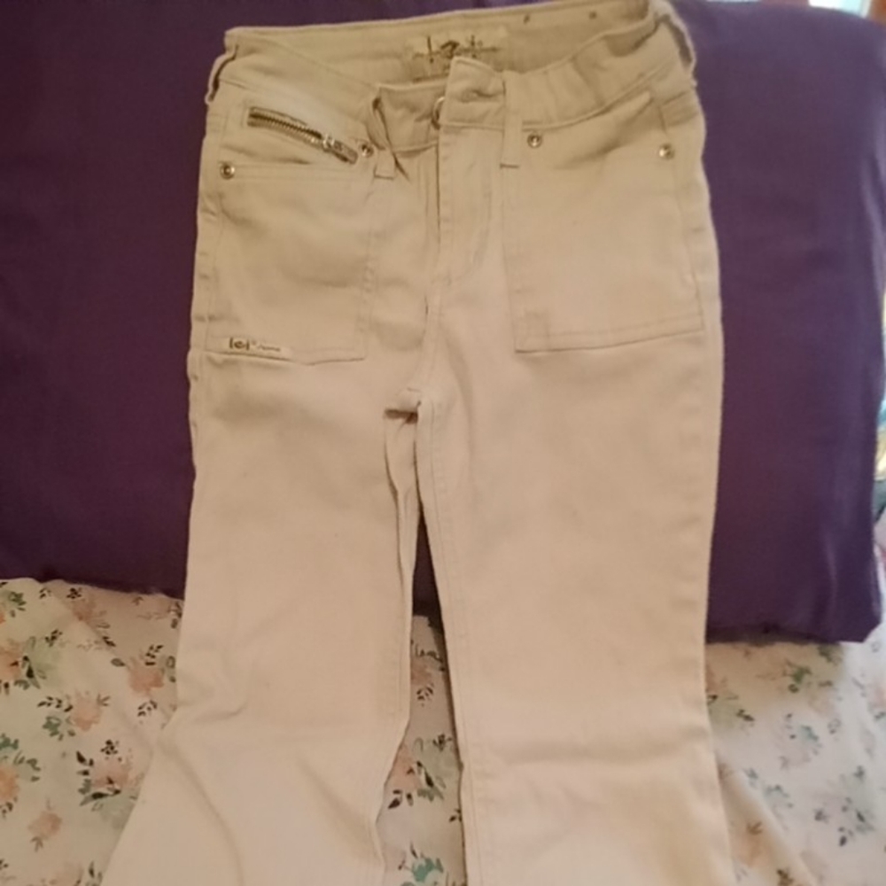 Girls LEI pants size 8. Tan in color